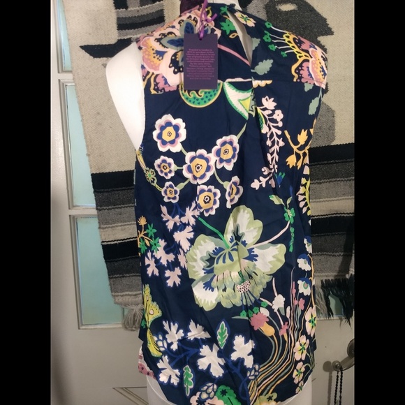 NWT J.Crew Sleeveless tank in Liberty® symphony fl - Picture 5 of 6